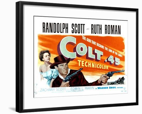 Colt .45, Ruth Roman, Randolph Scott, 1950-null-Framed Photo