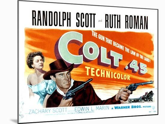Colt .45, Ruth Roman, Randolph Scott, 1950-null-Mounted Photo