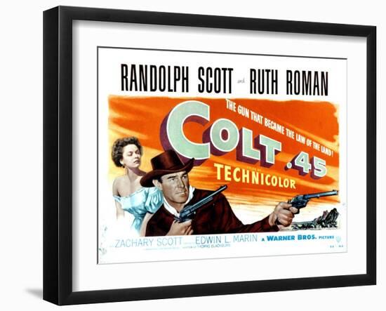 Colt .45, Ruth Roman, Randolph Scott, 1950-null-Framed Photo