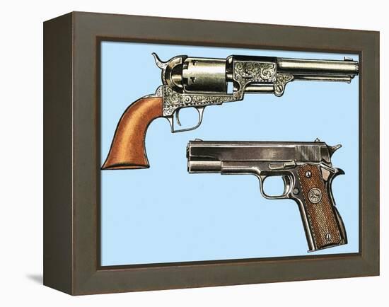 Colt Revolver and Automatic-null-Framed Premier Image Canvas