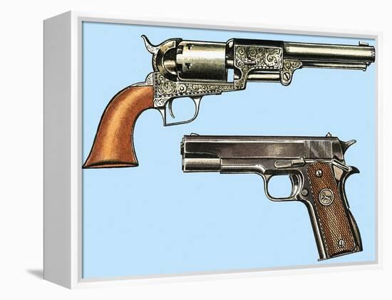 Colt Revolver and Automatic-null-Framed Premier Image Canvas