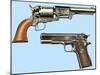 Colt Revolver and Automatic-null-Mounted Giclee Print