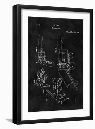 Colt-Revolving Gun, 1836-Black-Dan Sproul-Framed Art Print