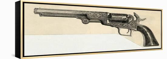 Colt's Revolving Pistol-null-Framed Stretched Canvas