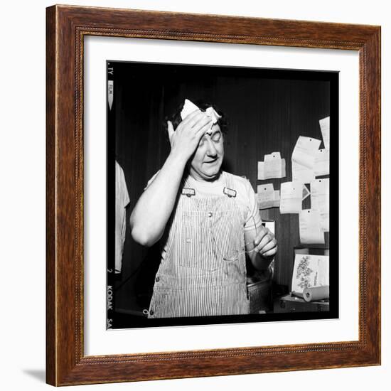 Coluche, 12 February 1975-Marcel Begoin-Framed Photographic Print