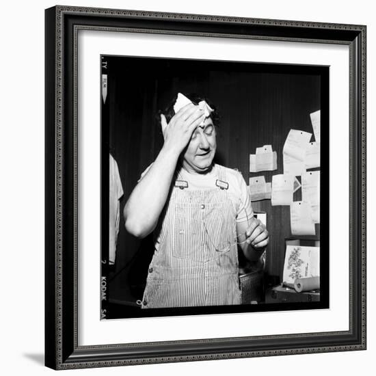 Coluche, 12 February 1975-Marcel Begoin-Framed Photographic Print