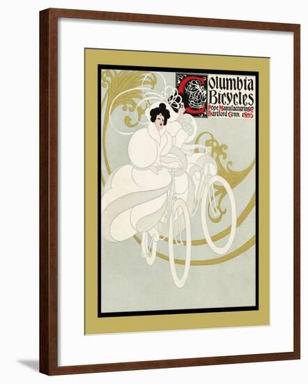 Columbia Bicycles. Pope Manufacturing Co Hartford, Conn. 1895-Will Bradley-Framed Art Print