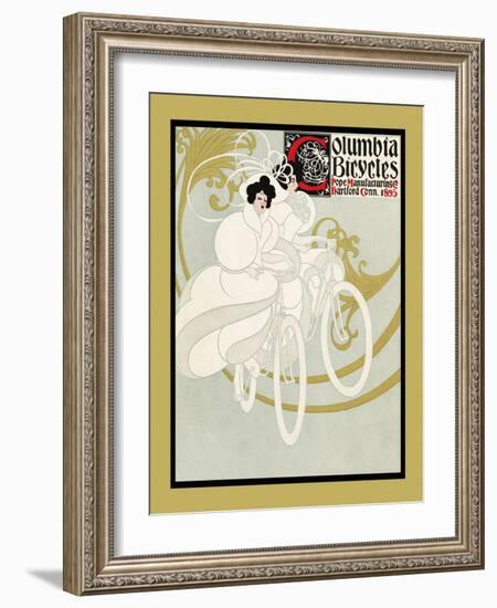 Columbia Bicycles. Pope Manufacturing Co Hartford, Conn. 1895-Will Bradley-Framed Art Print