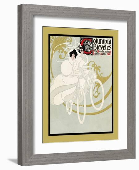 Columbia Bicycles. Pope Manufacturing Co Hartford, Conn. 1895-Will Bradley-Framed Art Print