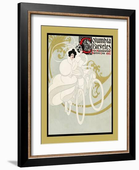 Columbia Bicycles. Pope Manufacturing Co Hartford, Conn. 1895-Will Bradley-Framed Art Print