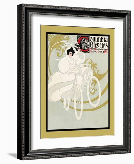 Columbia Bicycles. Pope Manufacturing Co Hartford, Conn. 1895-Will Bradley-Framed Art Print