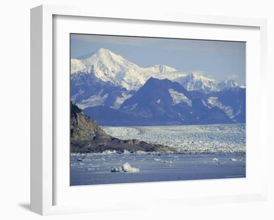 Columbia Glacier, Chugach Mountains, Alaksa, USA-Anthony Waltham-Framed Photographic Print