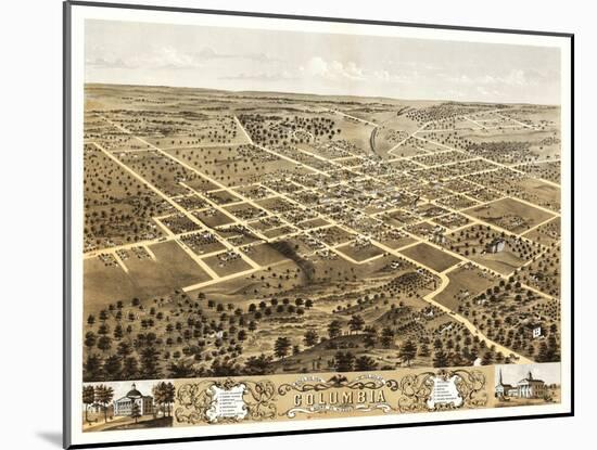 Columbia, Missouri - Panoramic Map-Lantern Press-Mounted Art Print