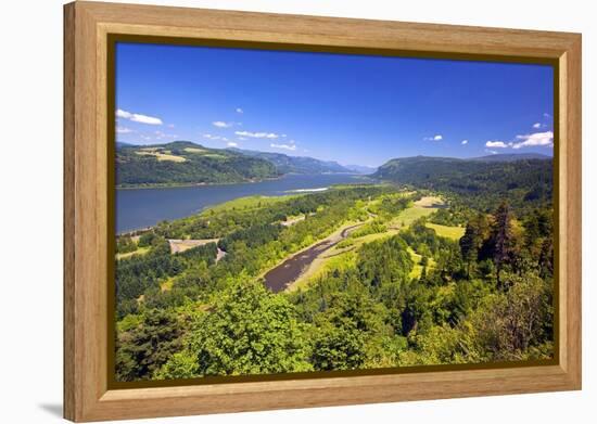 Columbia River Gorge from Crown Point, Oregon, Columbia River Gorge National Scenic Area, Oregon-Craig Tuttle-Framed Premier Image Canvas