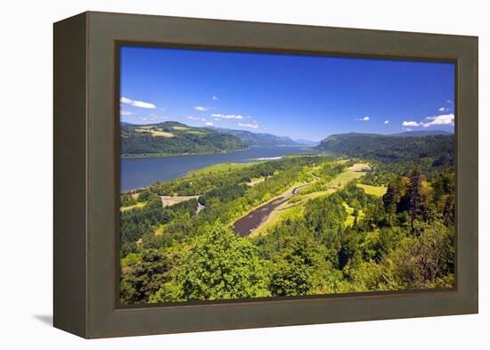 Columbia River Gorge from Crown Point, Oregon, Columbia River Gorge National Scenic Area, Oregon-Craig Tuttle-Framed Premier Image Canvas