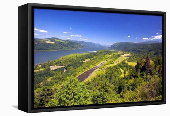 Columbia River Gorge from Crown Point, Oregon, Columbia River Gorge National Scenic Area, Oregon-Craig Tuttle-Framed Premier Image Canvas