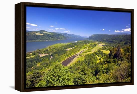 Columbia River Gorge from Crown Point, Oregon, Columbia River Gorge National Scenic Area, Oregon-Craig Tuttle-Framed Premier Image Canvas