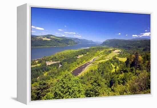 Columbia River Gorge from Crown Point, Oregon, Columbia River Gorge National Scenic Area, Oregon-Craig Tuttle-Framed Premier Image Canvas