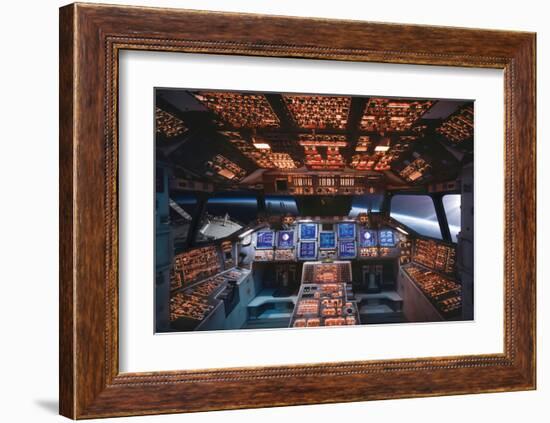 Columbia Space Shuttle Cockpit-null-Framed Art Print