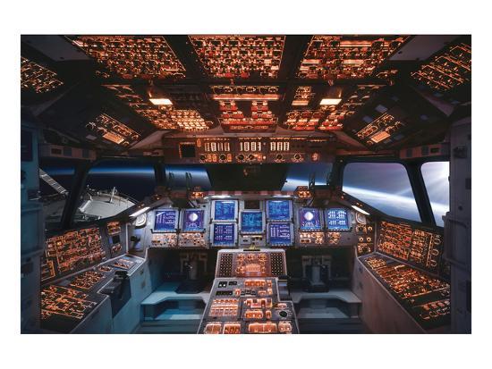 Columbia Space Shuttle Cockpit Art Print Art Com