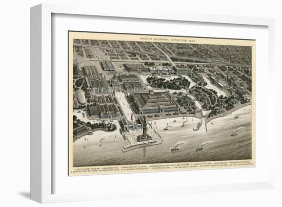 Columbian Exposition, 1893, Chicago, Illinois-null-Framed Art Print