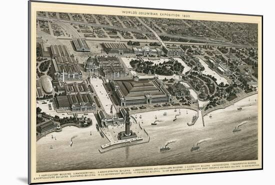 Columbian Exposition, 1893, Chicago, Illinois-null-Mounted Art Print