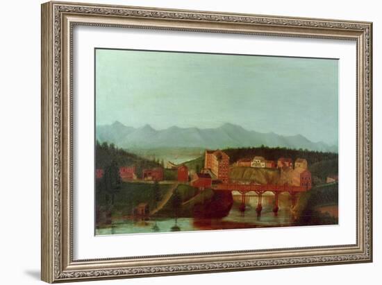 Columbiaville and Stockport Creek, Near New York, Early 19th Century-American School-Framed Giclee Print