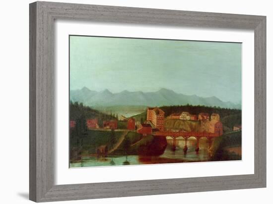 Columbiaville and Stockport Creek, Near New York, Early 19th Century-American School-Framed Giclee Print