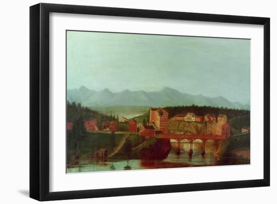Columbiaville and Stockport Creek, Near New York, Early 19th Century-American School-Framed Giclee Print