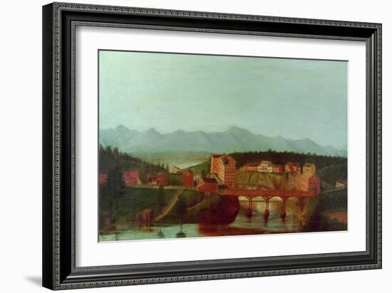 Columbiaville and Stockport Creek, Near New York, Early 19th Century-American School-Framed Giclee Print