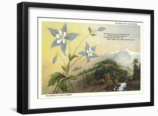 Columbine and Mountain-null-Framed Art Print