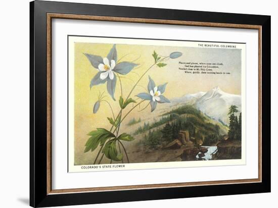 Columbine and Mountain-null-Framed Art Print