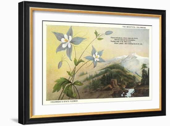 Columbine and Mountain-null-Framed Art Print