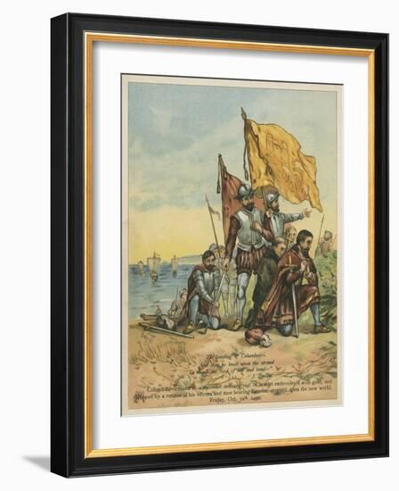 Columbus Arrives in the New World-Andrew Melrose-Framed Giclee Print