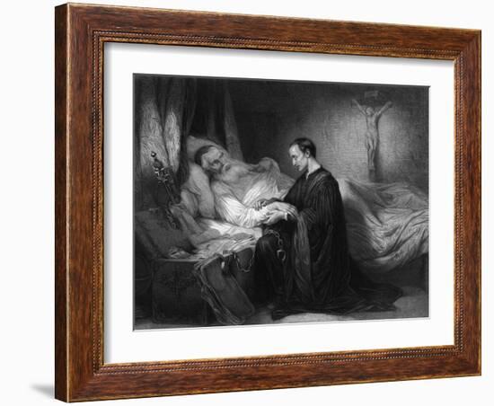 Columbus at Convent-Sir David Wilkie-Framed Art Print