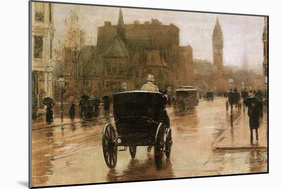 Columbus Avenue-Childe Hassam-Mounted Art Print