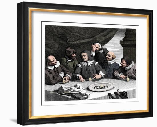 'Columbus breaking the egg', 1753, (1833)-William Hogarth-Framed Giclee Print