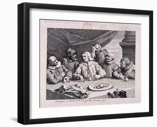 Columbus Breaking the Egg, 1753-William Hogarth-Framed Giclee Print