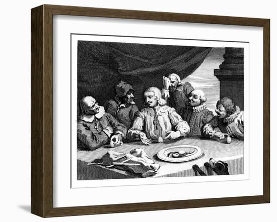 Columbus Breaking the Egg, 1753-William Hogarth-Framed Giclee Print