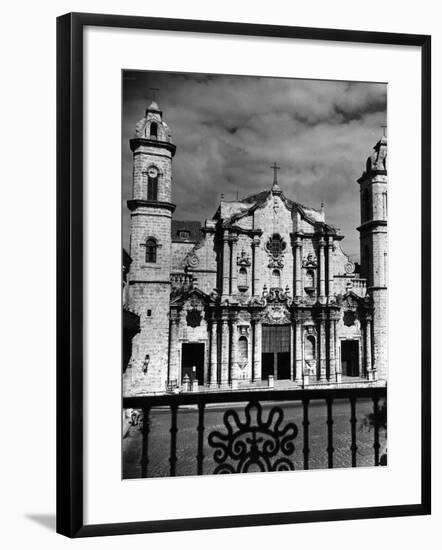 Columbus Cathedral, Havana, 1958-null-Framed Photographic Print