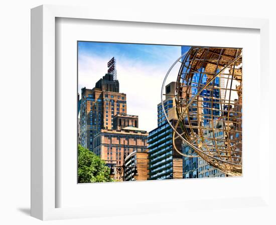 Columbus Circle, Globe Sculpture, 59 Street and Columbus Ave, Essex House Building, New York City-Philippe Hugonnard-Framed Photographic Print