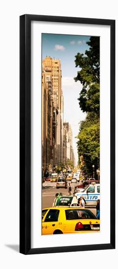 Columbus Circle, Yellow Cab and NYPD Vehicule, Central Park West, Manhattan, New York-Philippe Hugonnard-Framed Photographic Print