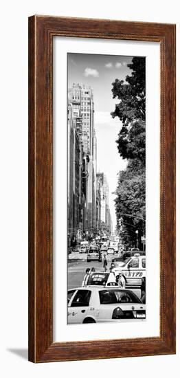 Columbus Circle, Yellow Cab and NYPD Vehicule, Central Park West, Manhattan, New York-Philippe Hugonnard-Framed Photographic Print