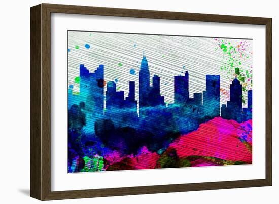 Columbus City Skyline-NaxArt-Framed Art Print