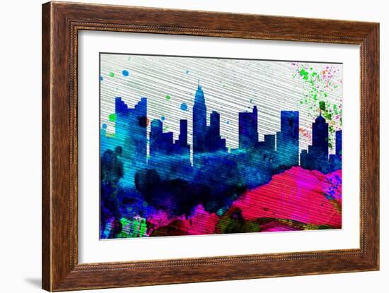 Columbus City Skyline-NaxArt-Framed Art Print