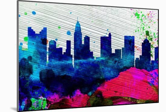 Columbus City Skyline-NaxArt-Mounted Art Print