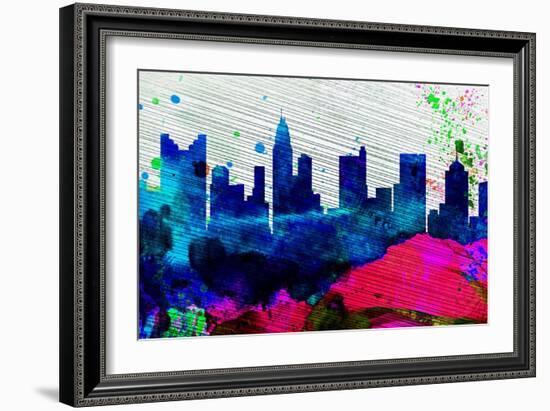 Columbus City Skyline-NaxArt-Framed Art Print