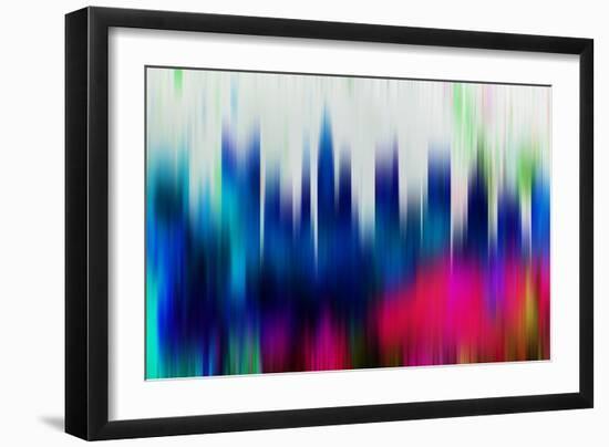 Columbus Downtown Skyline-NaxArt-Framed Art Print