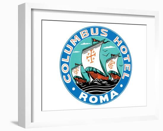 Columbus Hotel, Roma-null-Framed Art Print