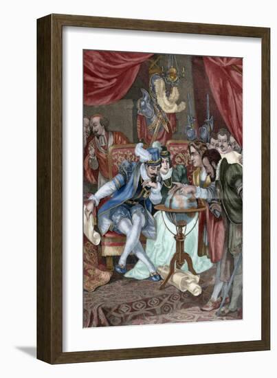 Columbus in Santa Fe Camp-Tarker-Framed Giclee Print